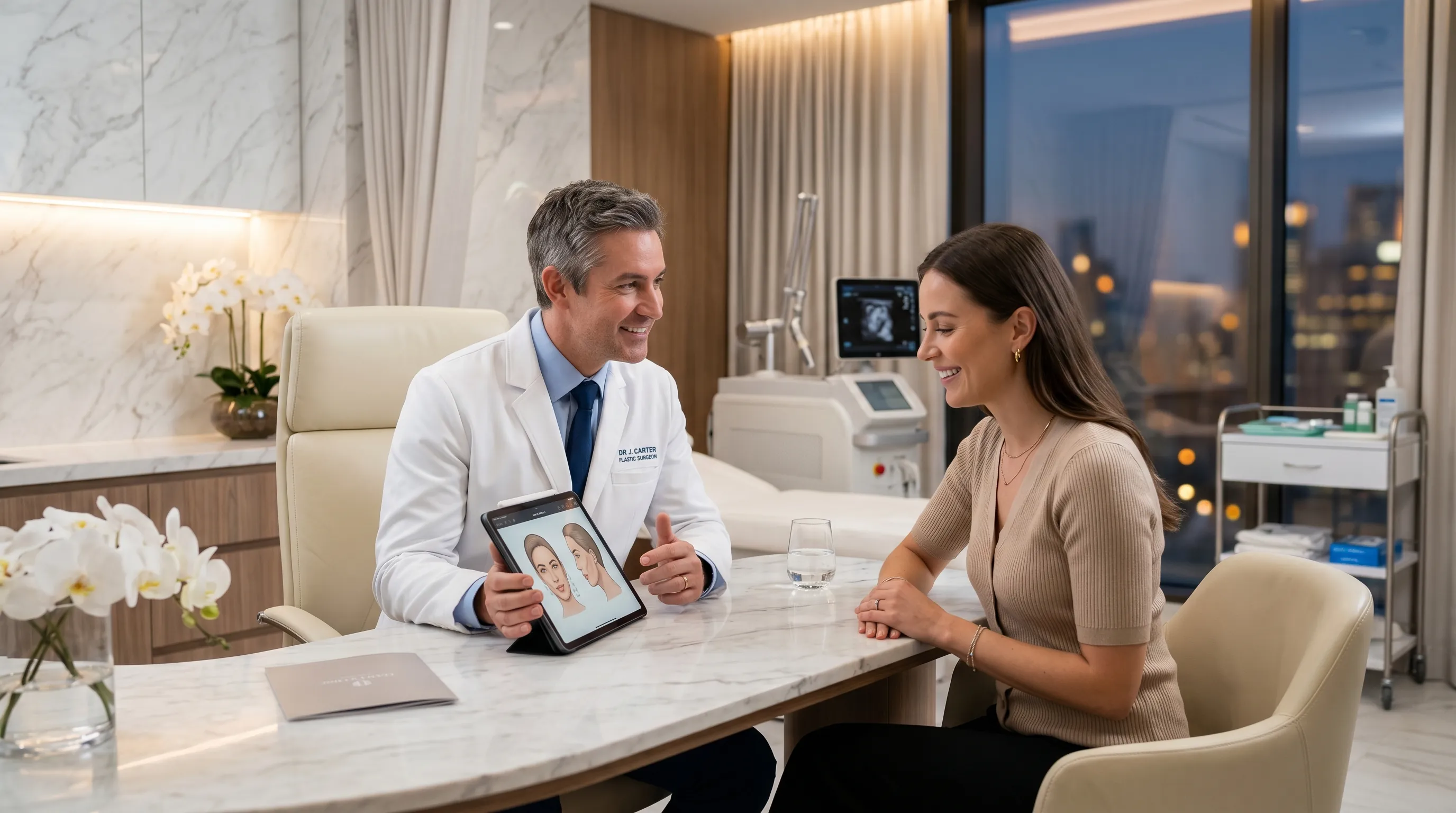 Dr. Isolde Hertess conducting examination
